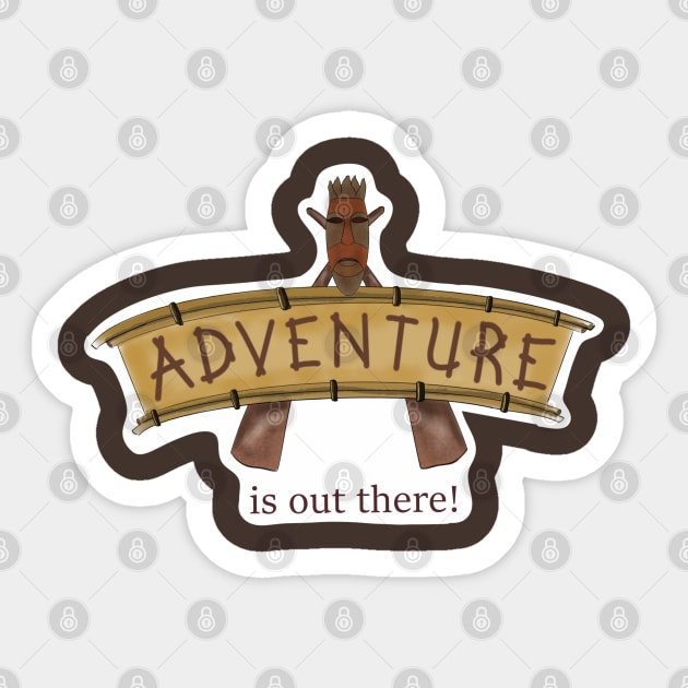 Adventure Is Out There Sticker by FrecklefaceStace